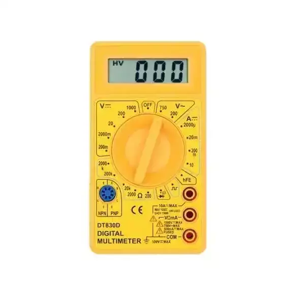 DT-830D Dijital Multimetre - Sarı - 1